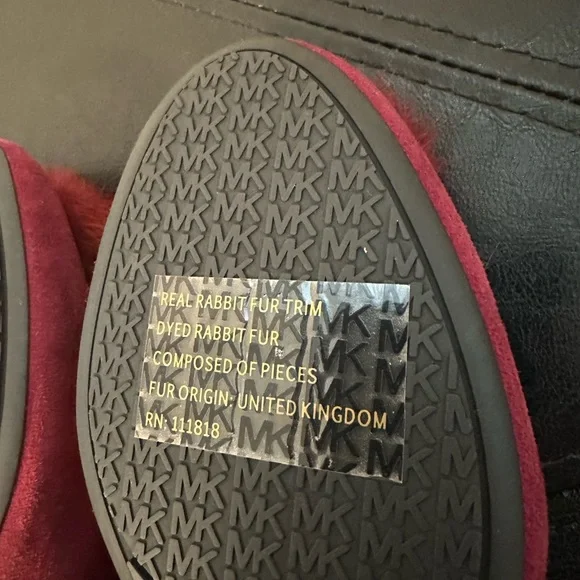 Michael Kors Remi Suede Ballet Flat with Fur Trim - Picture 5 of 6